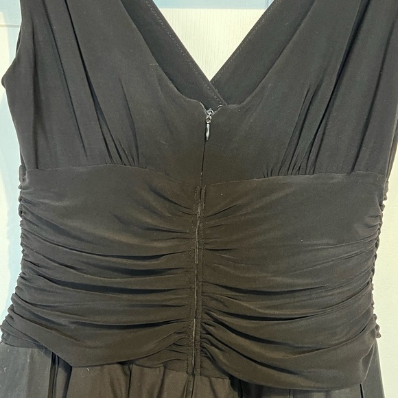 Laura Petites Fit & Flare Black with Detailed White Flowers, Size 4p, #71 - Picture 8 of 11